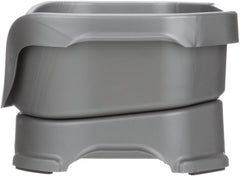 Neater Feeder Deluxe Mess Proof Dog Bowls Elevated for Small Dogs under 19 Lbs, Made in USA, No Spill Raised Dog Food Bowl Stand Feeding Station, Food and Water Bowl Set, Gunmetal